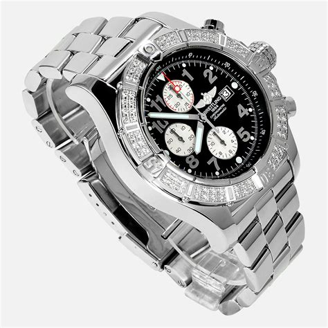 breitling super avenger 2 with diamond bezel|Breitling super avenger price list.